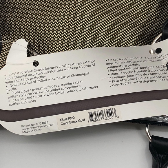 Prime Ware Insulated Wine Clutch No Corkscrew - Picture 6 of 6